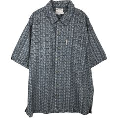 PELLE PELLE 幾何学模様 ハーフジップ シャツ 半袖 総柄 2XL - メルカリ