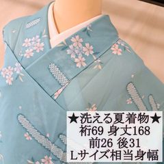 単衣・一つ紋・江戸小紋】裄65 身丈157.5 袖49.5 単衣 正絹 縫い一つ紋