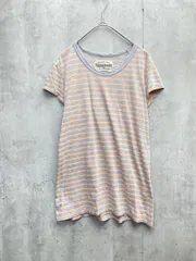 MIRROR OF Shinzone ミラーオブシンゾーン ボーダー ショートスリーブ Tシャツ 日本製 sizeF/グレーｘオレンジ ■◆ レディースのサムネイル