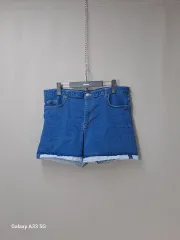 オーバーサイズ ストレッチ デニム ハーフパンツ