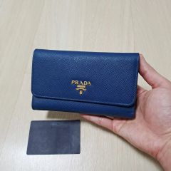極美品】PRADA 長財布 1MH132 サフィアーノ パスケース付 ブルー