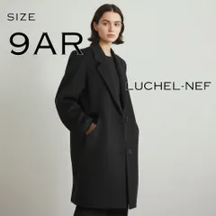 【美品】LUCHEL-NEFルシェル・ネフ日本製 90s 平成レトロ カシミヤ混 パワーショルダー コクーンロングコート 9AR(M) 黒ブラック【古着】【中古】【送料無料】のサムネイル
