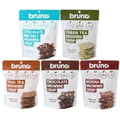 brunosnack ブルーノスナック クリスピーブラウニー 60g 5種各1個セット チョコ1 モカ1 タイティー1 グリーンティー1 シーソルト1 2027/1/25のサムネイル