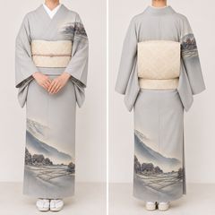 訪問着総絞りフルセット5点サイズS〜M 流水文　上田善　総絞り売り切り終了 訪問着総絞りフルセット5点サイズS〜M 流水文 上田善 総絞り売り切り
