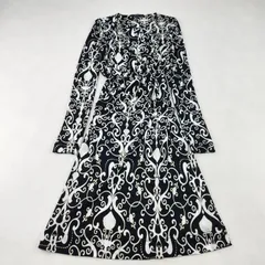 GUCCI	長袖ワンピース	グッチ tomford トムフォード期 ドレス 総柄 カシュクール 黒 S M相当のサムネイル