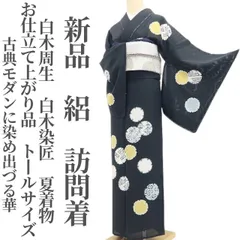 【新品・夏訪問着】絽 白木周生 白木染匠 お仕立て上がり品 夏着物 仕付け糸付 トールサイズ tomihisa“古典モダンに染め出づる華”8765のサムネイル