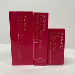 W2275 K マナラ ホワイトエッセンスUV 30g / ホットクレンジングゲル 30g / BBリキッドバー 7g 計3点セット