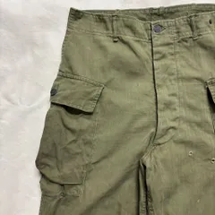 40s U.S. ARMY M-43 HBT フィールドカーゴパンツ W32 L33 米軍実物 ヘリンボーンツイル 13スターボタン ヴィンテージ WWIIのサムネイル