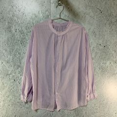 タグ付 26SS ハグオーワー リネンコットン フリルカラー シャツ ピンク
