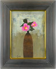 五味悌四郎 油彩画 椿の花 額装品 - メルカリ