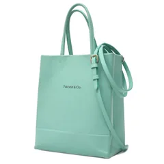 ティファニー バッグ レディース ミニトートバッグ ショルダーバッグ カーフ ティファニーブルー TIFFANY 中古のサムネイル
