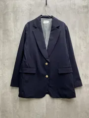 新品訳あり■DOUX ARCHIVES ドゥアルシーヴ テーラードシングルジャケット sizeM/ネイビー ■◇レディースのサムネイル