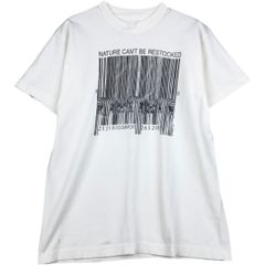 90s USA製ビンテージ アートTシャツ ゼブラバーコード アニマルデザインT 90s USA製ビンテージ アートTシャツ ゼブラバーコード アニマル