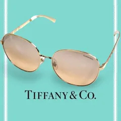 Tiffany & Co. ティファニー イタリア製 ゴールドフレーム グラデーションミラーレンズ ウェリントン アトラス サングラス メガネ 眼鏡 アイウェア TF3079 定価3.4万 ゴールド 60□17 140▲120▼40119k07のサムネイル