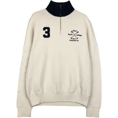 古着 ラルフローレン Ralph Lauren POLO by Ralph Lauren EXCLUSIVE OF DECORATION ハーフジップスウェットシャツ トレーナー/eaa647700