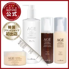 フロムネイチャー AGE エイジインテンストリートメント ジンセンゴールドエディション 5点セット (化粧水＋クリーム＋化粧水＋乳液＋アイクリーム) スキンケアセット ガラクトミセス 高保湿  お試し 基礎化粧品 韓国コスメのサムネイル