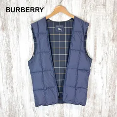 古着 90s Burberrys ヴィンテージ バーバリーズ チェック ライナー ダウンベスト ネイビーのサムネイル