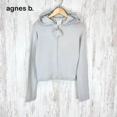 agnes b. アニエスベー ウールニット ジップアップ パーカー グレーのサムネイル