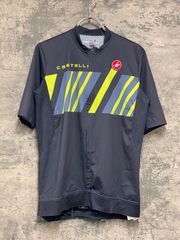 KG671 카스테리 CASTELLI 반소매 사이클 저지 그레이 L 낚아채 있음