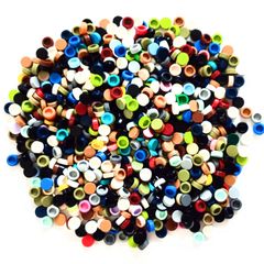 blackwel-sama, 6-item bundle: LEGO genuine used tiles, 1000 pieces, 1x1 stud, round LEGO blocks [Management number: 4024]