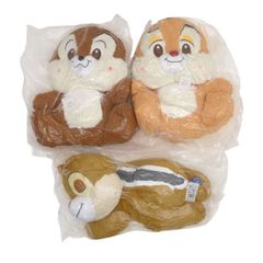 디즈니 BIG 봉제 인형 칩 & 데일 3 체 세트 어린이 용품 [미사용] [대인 불가] [동봉 불가]