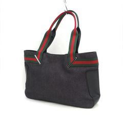 美品】 グッチ ミニトートバッグ ハンドバッグ シェリーライン デニム