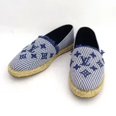 LOUIS VUITTON / ルイヴィトン ◆モノグラム スリッポン エスパドリーユ シューズ ブルー 約24cm 【レディース/ガールズ/LADY/女性/婦人】【靴/クツ/シューズ/SHOES】 ブランド【中古】 のサムネイル