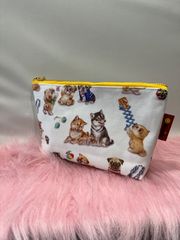 マルチポーチ大きめパネル生地 バックインヨーキー ブロックチャーム