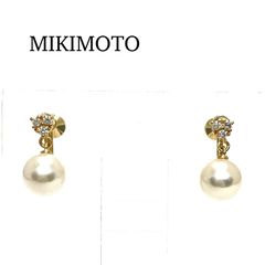 MIKIMOTO＞ K18 パヴェダイヤ ピアス トータルD0.48 - メルカリ