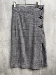 Rouge vif ルージュヴィフ アバハウス グレンチェックラップ スカート size38/黒 ◇■レディースのサムネイル