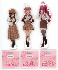 【中古】アクリルスタンド・アクリルパネル [単品] 花園羽香里＆薬膳楠莉(18歳)＆華暮愛々 アクリルスタンドセット(3種セット) 「Blu-ray 君のことが大大大大大好きな100人の彼女 第2期 特装限定版」 アニメイト全巻購入特典のサムネイル