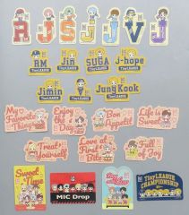 [중고] 스티커 스티커 총 25종 세트 [모바일 스티커 컬렉션 TinyTAN Vol.2]