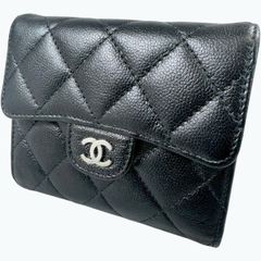 美品】CHANEL シャネル カンボンライン コンパクト がま口 二つ折り