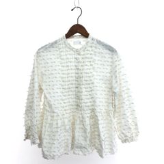 美品⭐️ SONO ソーノ オーナメントジャガードティアードブラウス 白 
