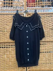 ブラック ネック KARA（カラ）ニットのサムネイル