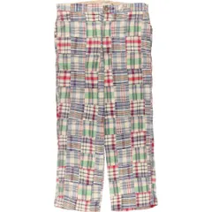 古着 ジェイクルー J.Crew チェック柄 パッチワーク コットン スラックスパンツ メンズw35相当/eaa644452のサムネイル