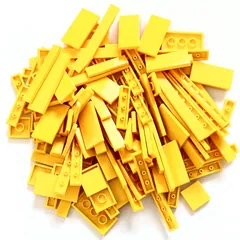 レゴ 正規品 中古 タイル 130個 黄色 レゴブロック【管理番号：4016】のサムネイル