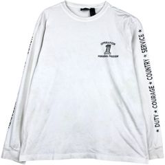 古着 ハーレーダビッドソン Harley-Davidson 星条旗柄 モーターサイクル ロングTシャツ ロンT USA製 メンズL相当/eaa647495