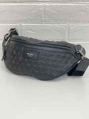 極美品】モンブラン ウエストポーチ エンボス ボディバッグ ブラウン 