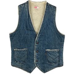濃紺 美品 70s Levi's リーバイス デニム ボア ベスト ビンテージ