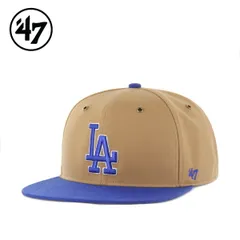 ’47 フォーティーセブン キャップ 帽子 ロサンゼルス・ドジャース キャプテン キャメル×ロイヤル Los Angeles Dodgers WORK SHOP 47BRAND CAPTAIN CAP Camel x Royal 調節可能 チームロゴ