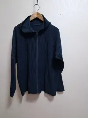 ISSEY MIYAKE オムプリッセ フードジップアップ プリーツジャケット 95 100のサムネイル