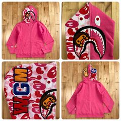 A BATHING APE シャークパーカー ピンクカモ L - メルカリ