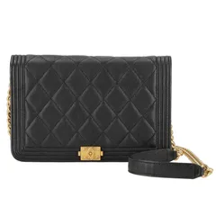 CHANEL ボーイシャネルチェーンウォレット/キャビアスキン/ゴールド金具 Aランク 75のサムネイル