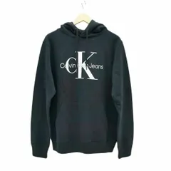 CALVIN KLEIN JEANS センターロゴ/プルオーバーパーカー /ブラック J320934 Aランク 18のサムネイル