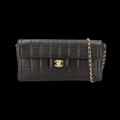 CHANEL チョコバー/チェーンショルダーバッグ/ラムスキン Aランク 75のサムネイル