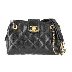 CHANEL クラシックWジップカードケース/キャビアスキン/ブラック
