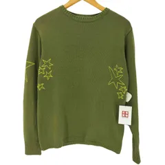 ヴォルコム VOLCOM 00S 星 スター ステッチ ローゲージ クルーネック コットン ニット セーター Y2K メンズ import：M のサムネイル
