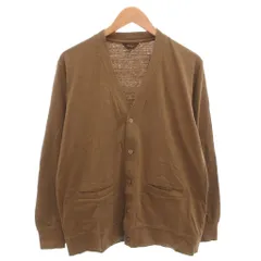 ポールスミスコレクション PAUL SMITH COLLECTION コットンリネンカーディガン カットソー Vネック 長袖 M 茶 ブラウン /FFのサムネイル