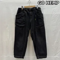 ゴーヘンプ ブラック デニム ワイド テーパード パンツ ウエストゴム メンズ L ISItems【USED】【古着】【中古】50161124のサムネイル